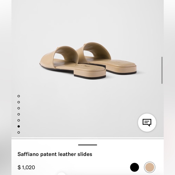 Prada Women’s Beige Patent Leather Slide - Picture 12 of 12